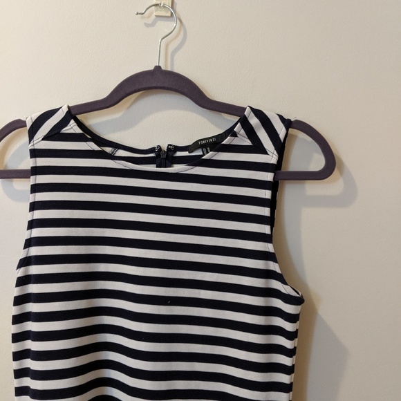 Navy striped mini dress - Picture 2 of 5